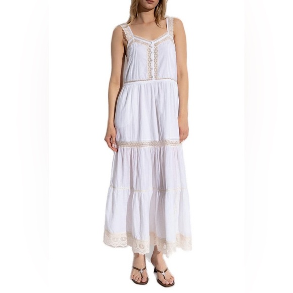 Zadig & Voltaire White and Cream Maxi Dress - Picture 1 of 6